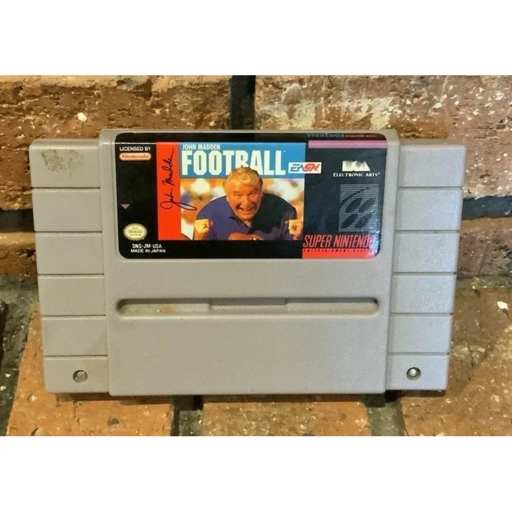 John Madden Football Super Nintendo SNES‎ Game Cartridge